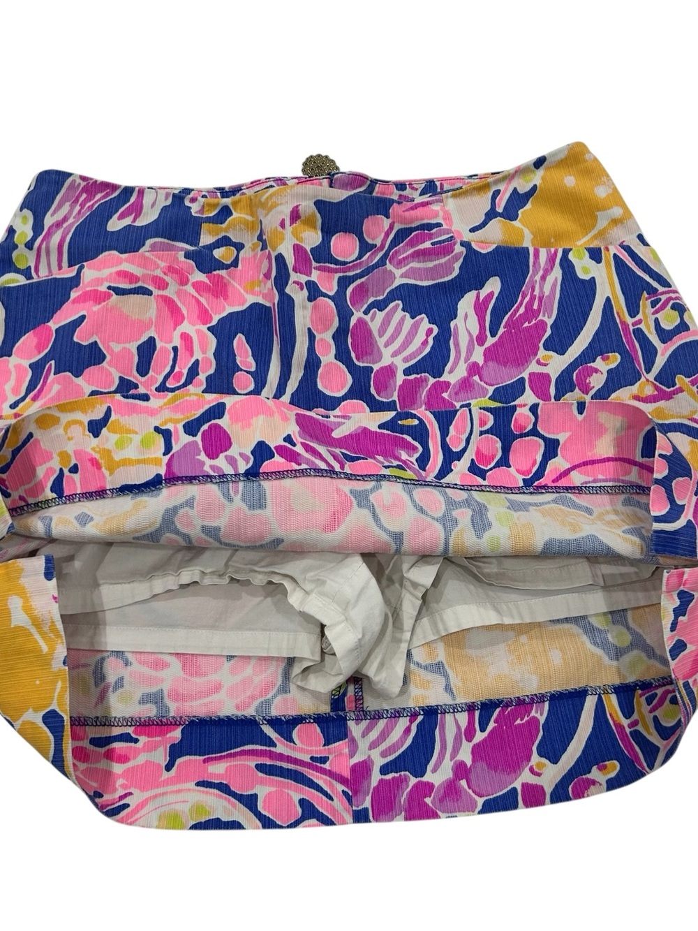 Lilly Pulitzer Marigold Catch & Release Tropical Print Skort - Picture 7 of 8